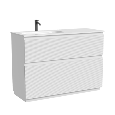 Тумба напольная SANCOS  Folk Floor левая 1190х445х850, c двумя ящиками оснащенными доводчиками, Bianco, FL120FLW