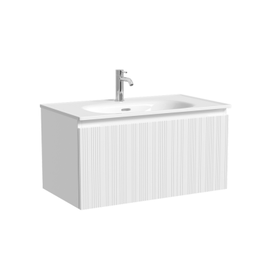 Тумба подвесная SANCOS Code 785х453х400, c одним  ящиком оснащенным доводчиками, цвет белый ,  CD80W