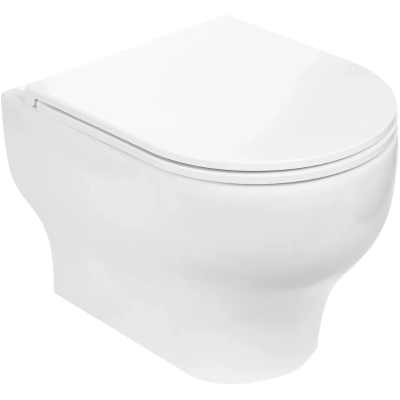 Унитаз подвесной WeltWasser Erlenbach 004GL-WT безободковый, с сиденьем микролифт, белый