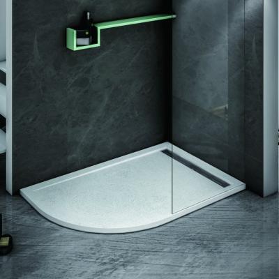 Поддон для душа из искусственного мрамора Cezares TRAY-AS-RH-120/90-550-30-W-R радиальный левый