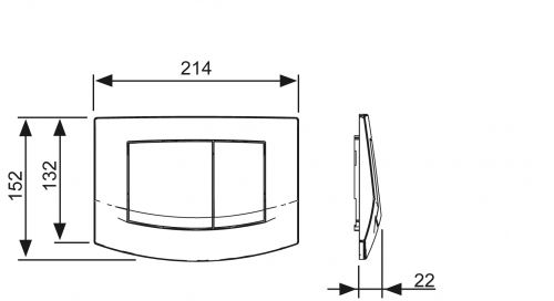 Кнопка смыва Tece Ambia 9240225 хром матовый