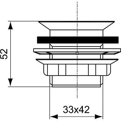 Решетка слива Ideal Standard D5850AA G1 1/4 для сифона, хром