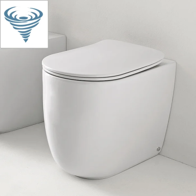 Унитаз приставной Kerasan Nolita 531930 безободковый, торнадо, белый матовый