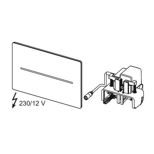 Кнопка смыва Tece TECEsolid 9240455 электронная, батарея 12 В, черный матовый