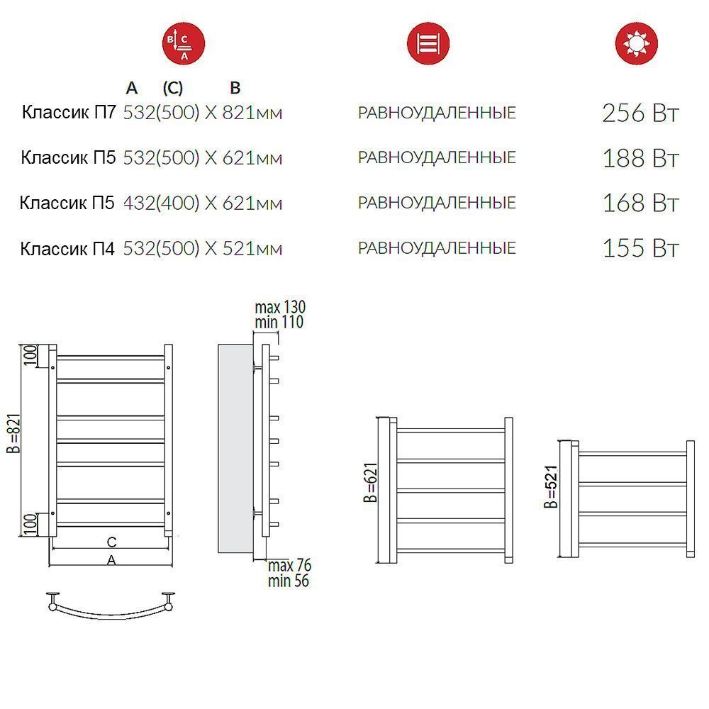 Terminus подключение. Полотенцесушитель Классик п7 500*796 Терминус.