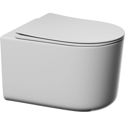 Унитаз подвесной Abber Ultra AC1302 безободковый, с сиденьем микролифт, белый