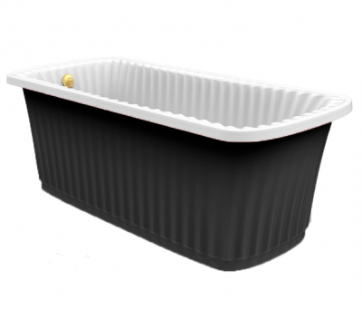 Ванна акриловая Migliori Olivia Panello ML.OLV-40.101.NR.DO 174х83 черная панель, золото