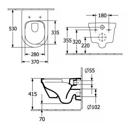 Унитаз подвесной смыв тарнадо Villeroy & Boch Architectura 4694CL01 с сиденьем 98M9C101