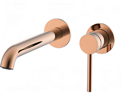 Встраиваемый смеситель для раковины Gappo G1206-43 розовое золото