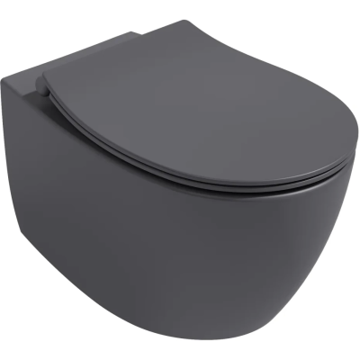 Унитаз подвесной Isvea Sentimenti Neo 10AR02010-2C безободковый, антрацит матовый