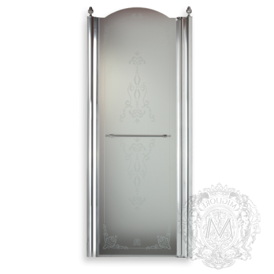 Душевая дверь Migliore Diadema ML.DDM-22.581.ST.CR 80xH195 см, стекло матовое/декор R (DX)