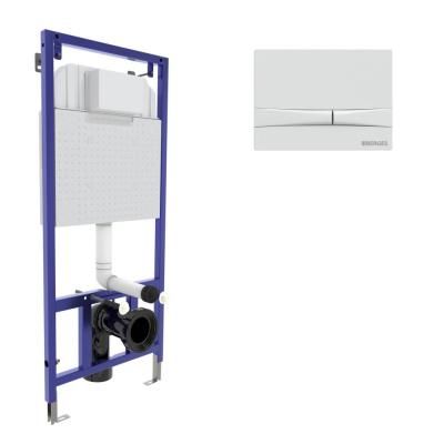 Система инсталляции для подвесного унитаза Berges Wasserhaus Novum 040254 + кнопка F4 белый матовый