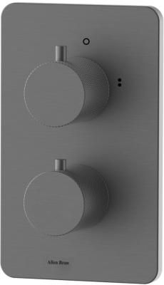 Смеситель для ванны Allen Brau Priority 5.WN3UKU12FE3-AQMGBA (с внутренней частью, 3 выхода) графит браш