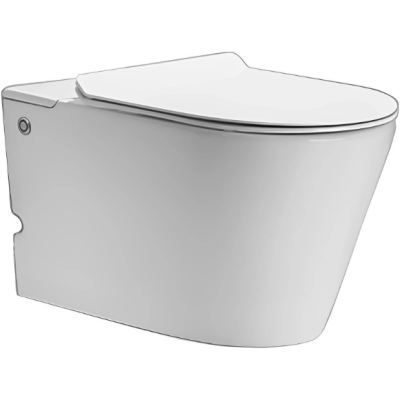 Унитаз подвесной Ceruttispa Argentera Aria Pulse CT10590 импульсный, безободковый, торнадо, с сиденьем микролифт, белый