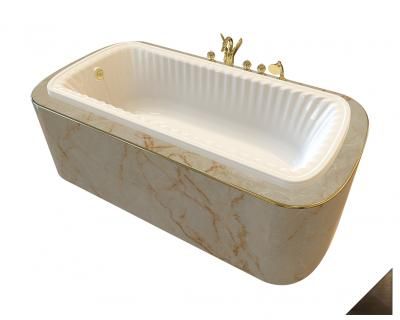 Ванна акриловая Migliori Olivia Podium ML.OLV-40.104.BR 174х83 белая, бронза, встраиваемая в подиум