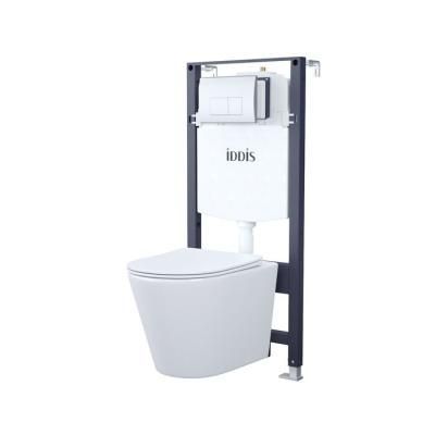 Комплект 3в1: подвесной унитаз, инсталляция и клавиша смыва IDDIS Basic (BATXSCPG01DW0iEF73EK)