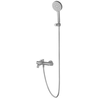 Смеситель для ванны Wonzon &amp; Woghand Stick WW-88639017-BN с душевым гарнитуром, никель матовый