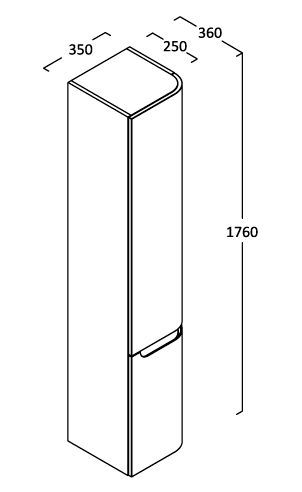 Шкаф-пенал Berloni Bagno Joy JY CS01 DX 405 венге