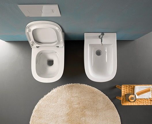 Чаша для подвесного унитаза Globo Stockholm LAS04.BI белый