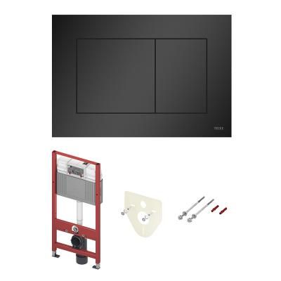 Система инсталляции для унитазов Tece TECEbase K440407 4 в 1 с кнопкой смыва черный матовый