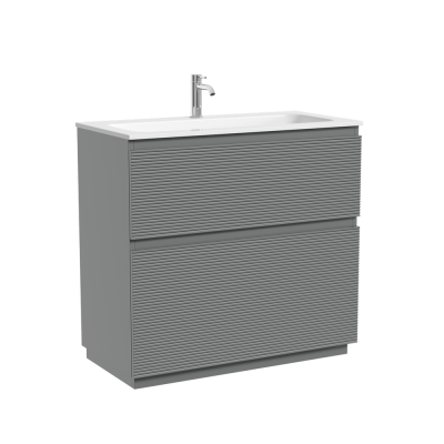 Тумба напольная SANCOS Folk Floor 890х445х850, c двумя ящиками оснащенными доводчиками, Ergraut soft, FL90FES