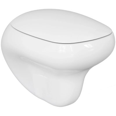 Унитаз подвесной Ambassador Diamond 123T20001R-122T20001 безободковый, с сиденьем микролифт, белый глянец