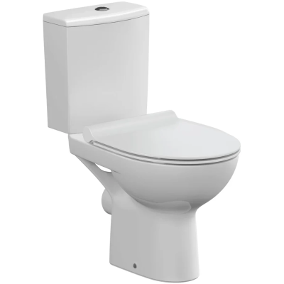 Унитаз-компакт Cersanit Nature A65410 безободковый, с сиденьем микролифт, белый