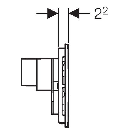 Кнопка смыва Geberit Sigma 40 115.600.SI.1 с системой удаления запаха