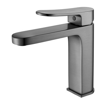 Смеситель для ванны однорычажный с гайкой Shevanik S4501T, Оружейная сталь