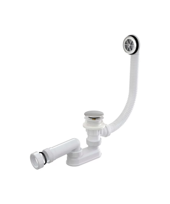 Сифон для ванны click/clack хромированный пластик длина 57 см Alcaplast AG210132160