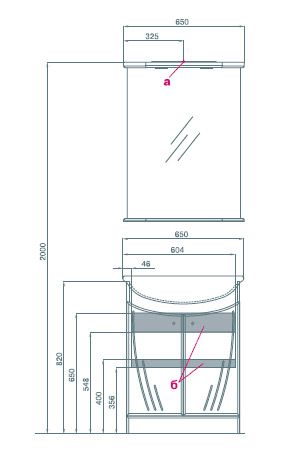 Зеркало Aquaton Минима 65x15 (1A000502MN010)