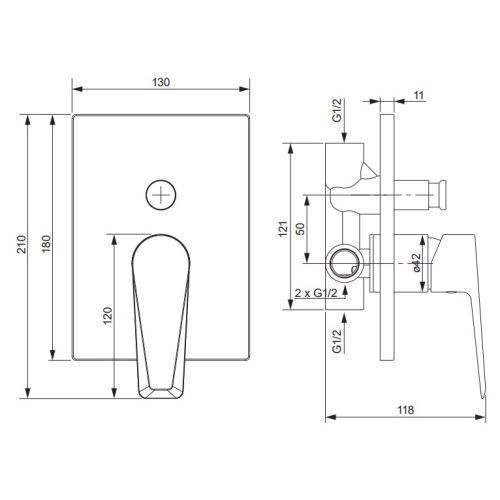 Смеситель Omnires Astoria AS5635CR для ванны, хром