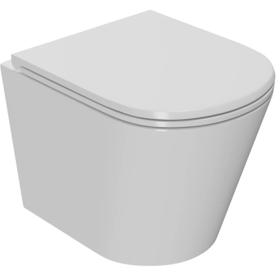 Унитаз подвесной Point Виктория PN41061 безободковый, с сиденьем микролифт, белый