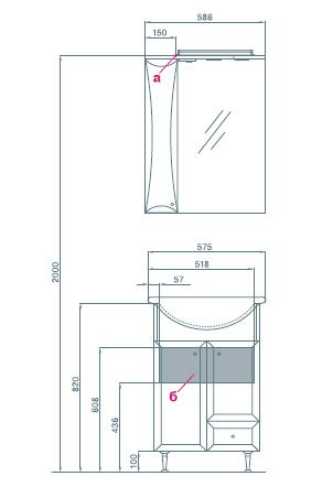 Тумба с раковиной Aquaton Джимми 1A068201DJ010 57 белый