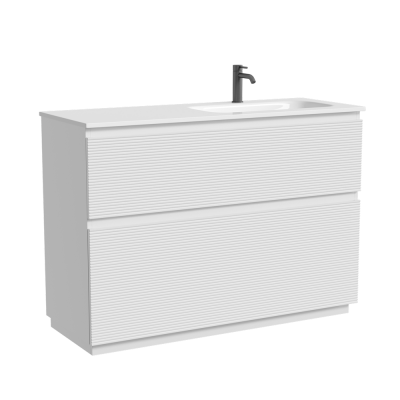 Тумба напольная SANCOS Folk Floor правая 1190х445х850, c двумя ящиками оснащенными доводчиками, Bianco, FL120FRW