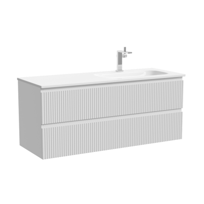 Тумба подвесная SANCOS Snob R правая 1195х445х500, c двумя ящиками оснащенными доводчиками, Bianco, SNR120RW