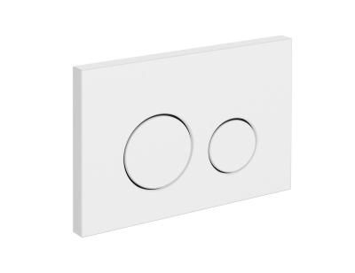 Кнопка TWINS для Cersanit LINK PRO/VECTOR/LINK/HI-TEC пластик белый матовый с рамкой 63526