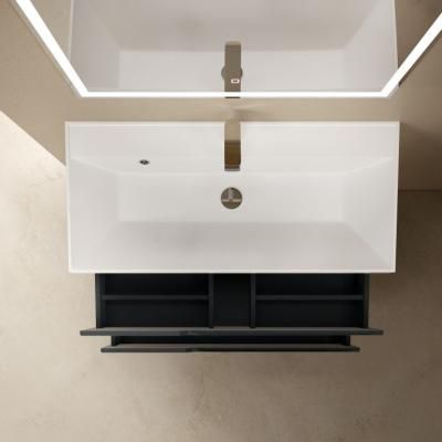 Тумба под умывальник подвесная AQUAme "S3" AQM900310GM 100 см., цвет антрацит.