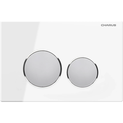 Кнопка смыва Charus Bagliore FP.330.WHITE.10 для инсталляции, белый/хром