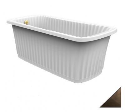 Ванна акриловая Migliori Olivia Panello ML.OLV-40.101.BI.BR 174х83 белая панель, бронза