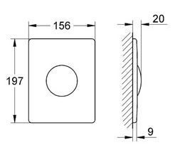 Кнопка смыва Grohe Skate 38445SD0 нержавеющая  сталь