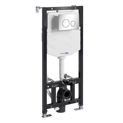 Система инсталляции для подвесного унитаза WasserKRAFT 10TLT.010.ME.CH02 с клавишей смыва, белый, хром