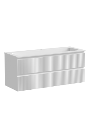 Тумба подвесная SANCOS Snob R 1195х445х500, c двумя ящиками оснащенными доводчиками, Bianco, SNR120W