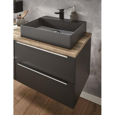 Тумба под раковину Puris Aspekt WUA3390P3(777/177) 90 серый космос матовый