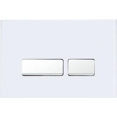 Кнопка смыва Cerutti SPA CR06WH стекло белый/хром