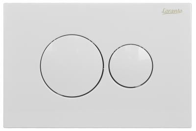 Кнопка смыва Loranto 24.6х1.4х16.5 для инсталляции, металл/пластик, цвет Белый глянцевый (7310)