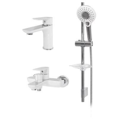 Набор для ванны 3 в 1 Hansberge H7099W, белый/хром