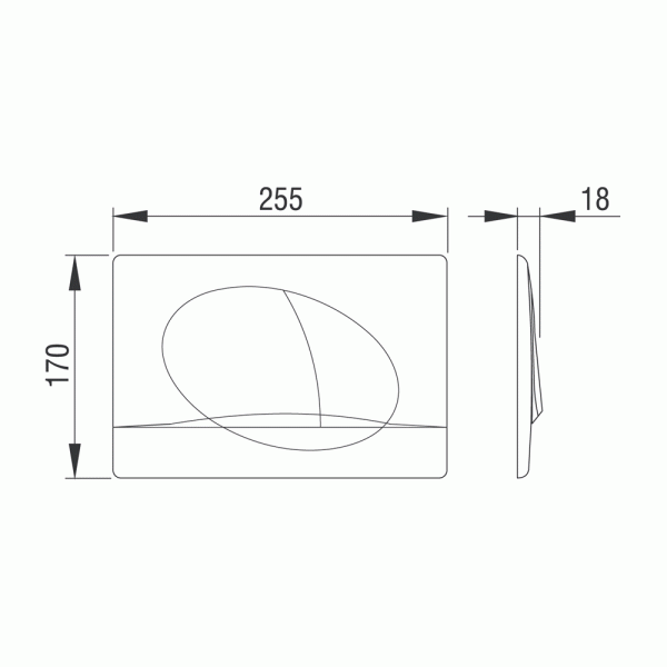 Система инсталляции для унитазов Pestan СЕТ Fluenta SET40006356PC 2 в 1 кнопка смыва PLAY хром