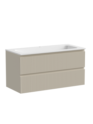 Тумба подвесная SANCOS Snob R 995х445х500, c двумя ящиками оснащенными доводчиками, Beige Soft , SNR100CE