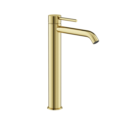 Смеситель для раковины высокий SANCOS Etna, брашированное золото, PVD покрытие,  SC9002BG
